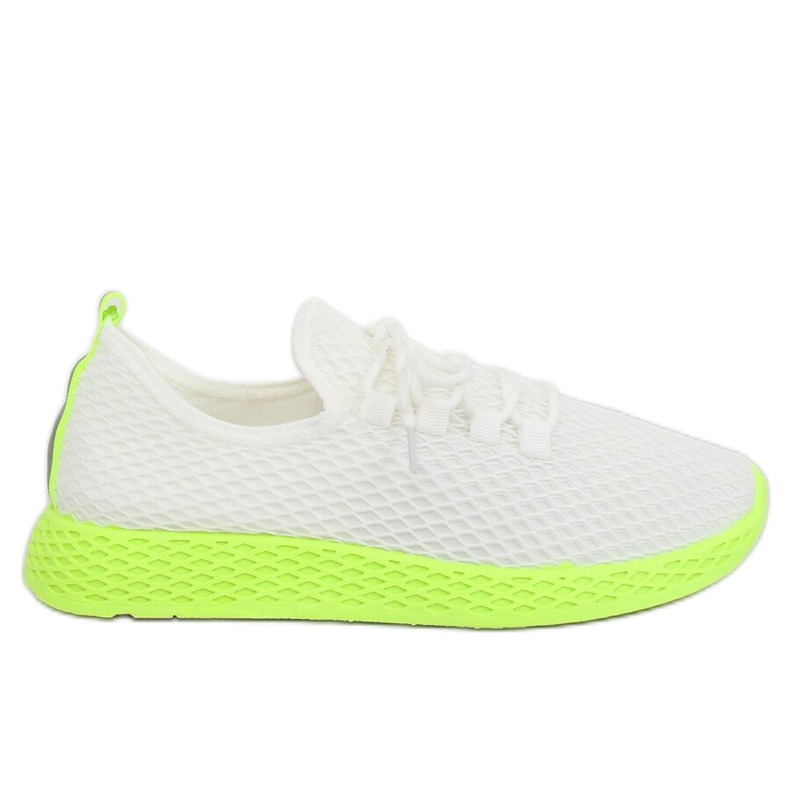 White and yellow NB283 Fluorescence Yellow sports shoes