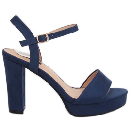 Sandals on the HJ101 Blue platform navy blue
