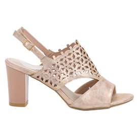 Goodin Openwork Sandals pink