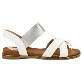 Mannika White Sandals With An Eraser