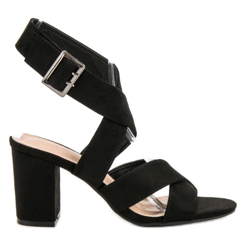 SDS Buckle fastened sandals black SDS Buckle fastened sandals black