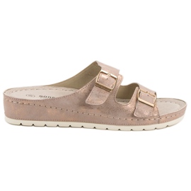 Goodin Slippers With Buckle pink