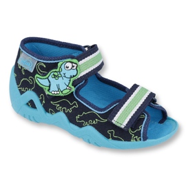 Befado green children's shoes 250P088 navy blue blue