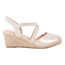 SHELOVET Wedge Espadrilles brown