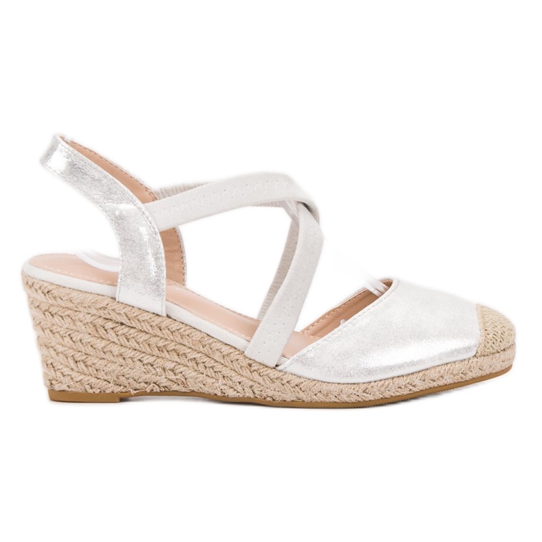 SHELOVET Wedge Espadrilles white