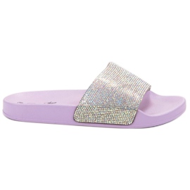 Bello Star Slippers With Crystals purple