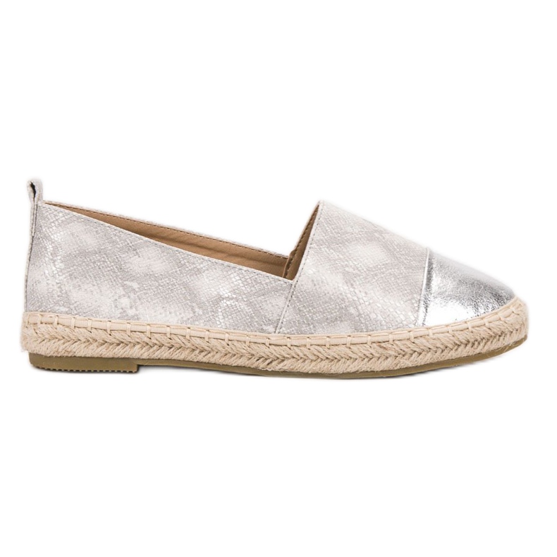 Bestelle Animal Print Silver Espadrilles grey