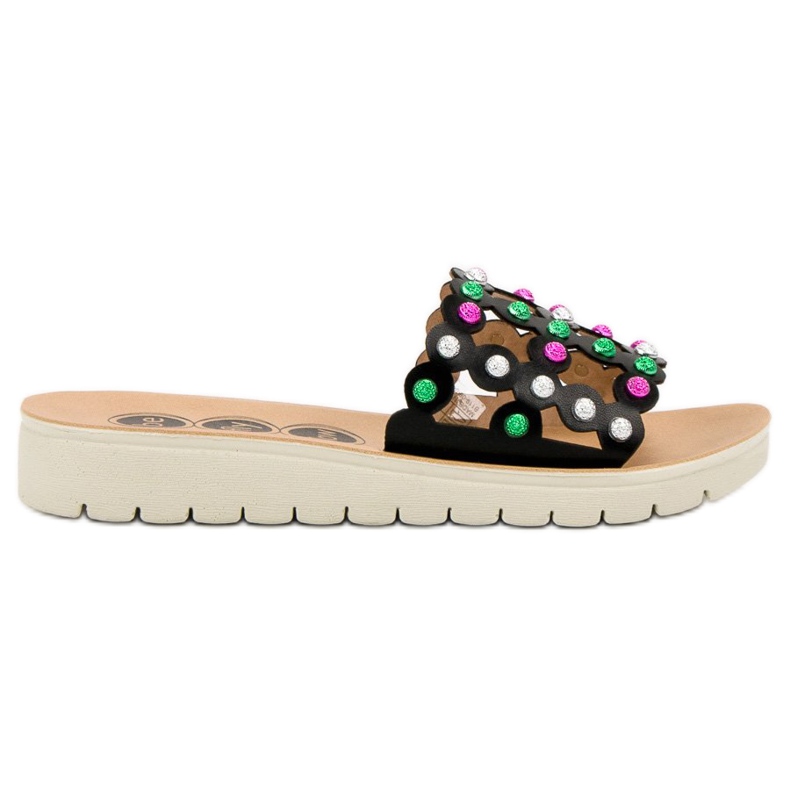 SHELOVET Casual Women's Slippers black multicolored