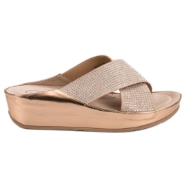 Kylie Wedge Sandals brown