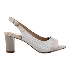 Evento Elegant Silver Sandals grey