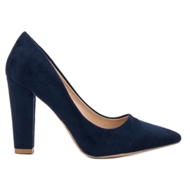SHELOVET Granite Pumps On A Pillar blue