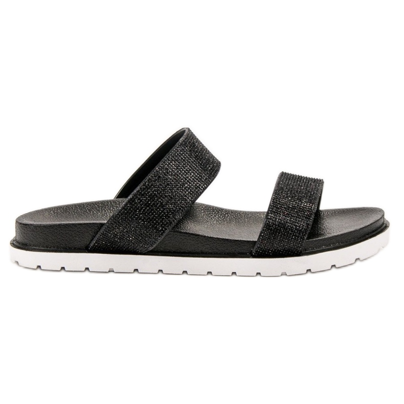 Bello Star Shiny Slippers black