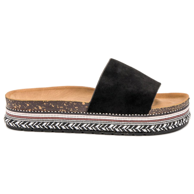 Anesia Paris Fashionable Suede Slippers black