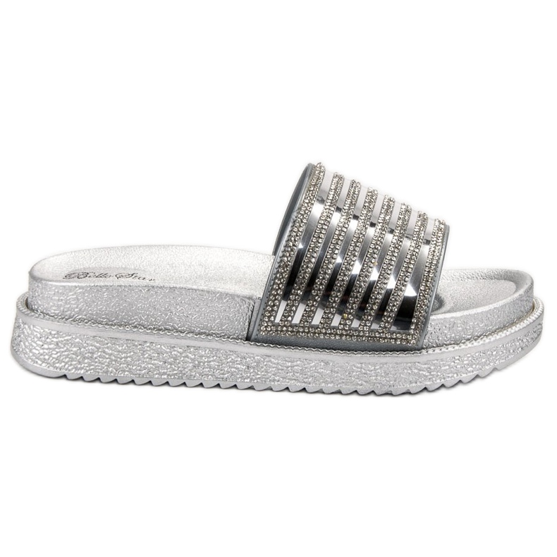 Bello Star Slippers With Crystals grey