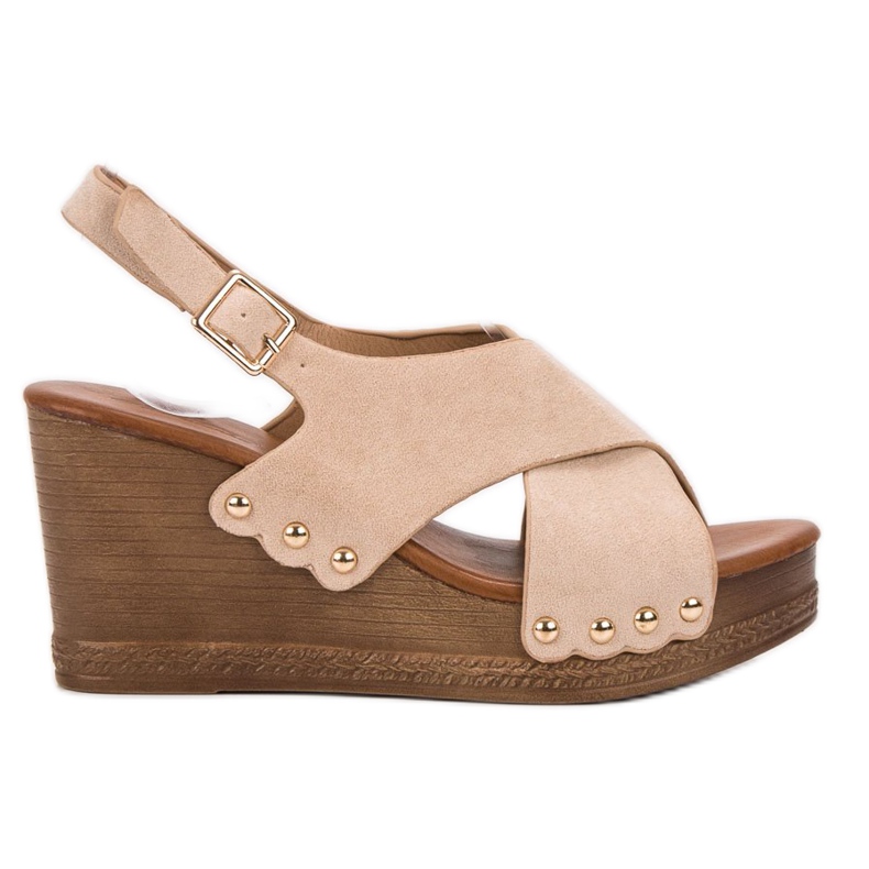 SHELOVET Suede Sandals brown SHELOVET Suede Sandals brown