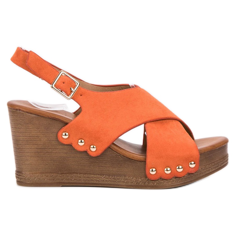 SHELOVET Suede Sandals orange