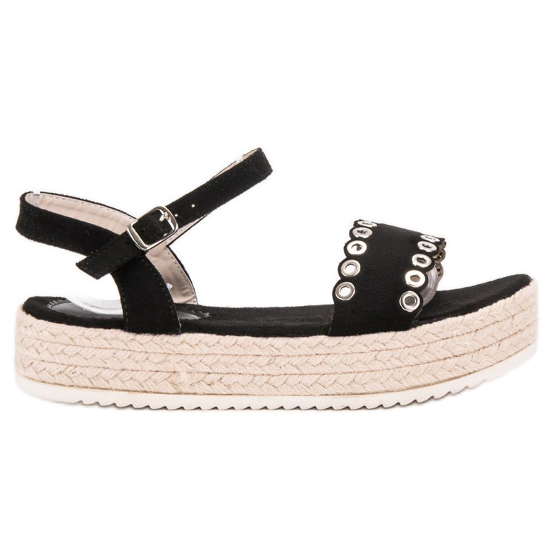 Nio Nio Black Espadrilles Sandals