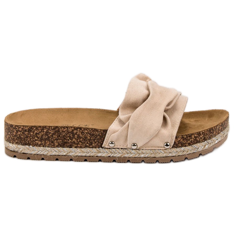Bestelle Slippers With Frill brown
