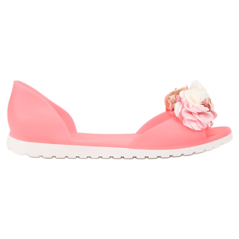 Ideal Shoes Meliski With Flowers pink Ideal Shoes Meliski With Flowers pink