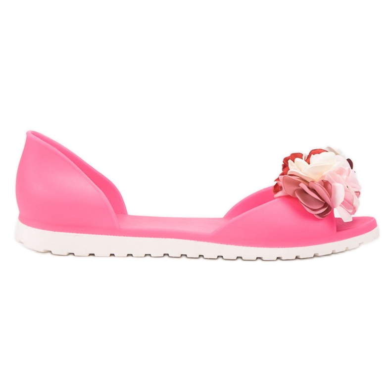 Ideal Shoes Meliski With Flowers pink