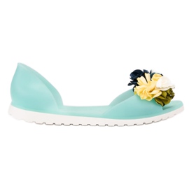 Ideal Shoes Meliski With Flowers green