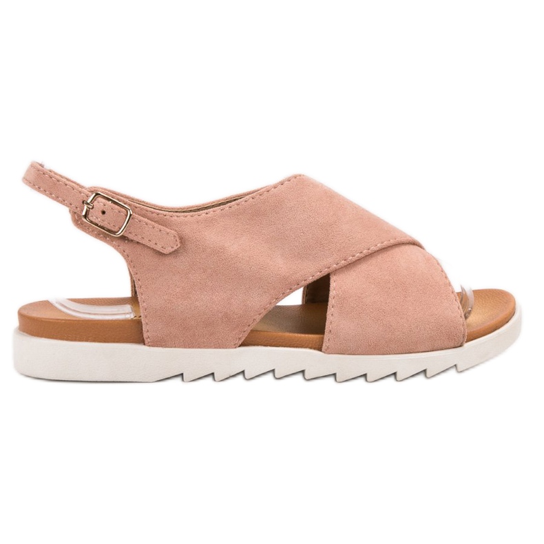 Primavera Suede Closed Sandals pink
