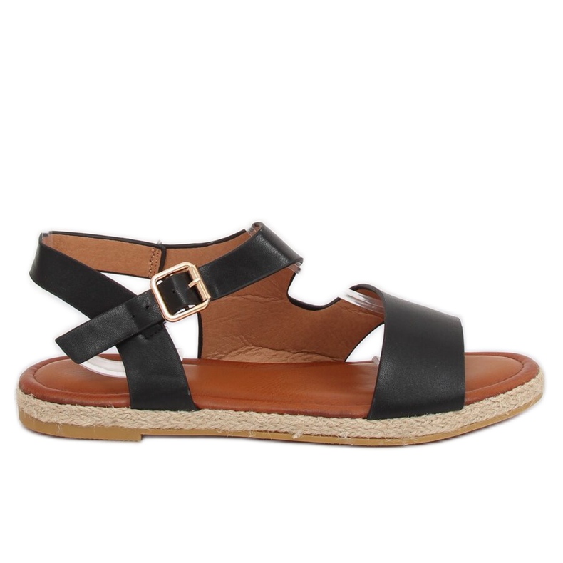 Black women's sandals H-7 Black