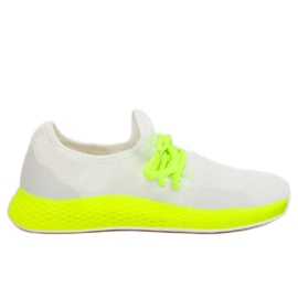 B-6851 Yellow white and yellow sports shoes