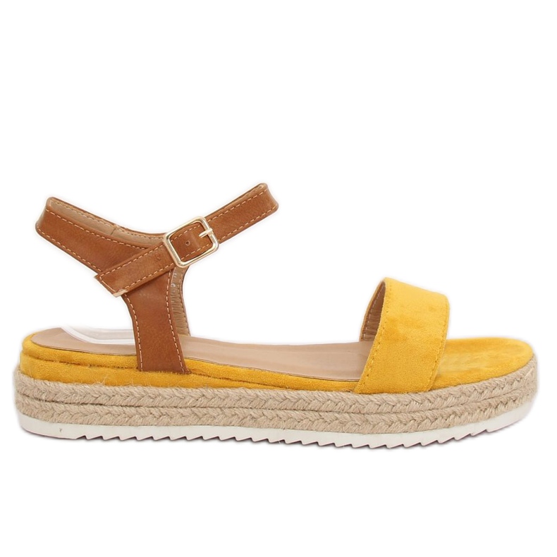 Yellow espadrilles sandals Y-8224 Yellow brown