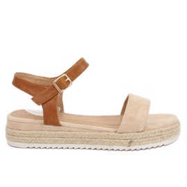 Beige espadrilles sandals Y-8224 Beige