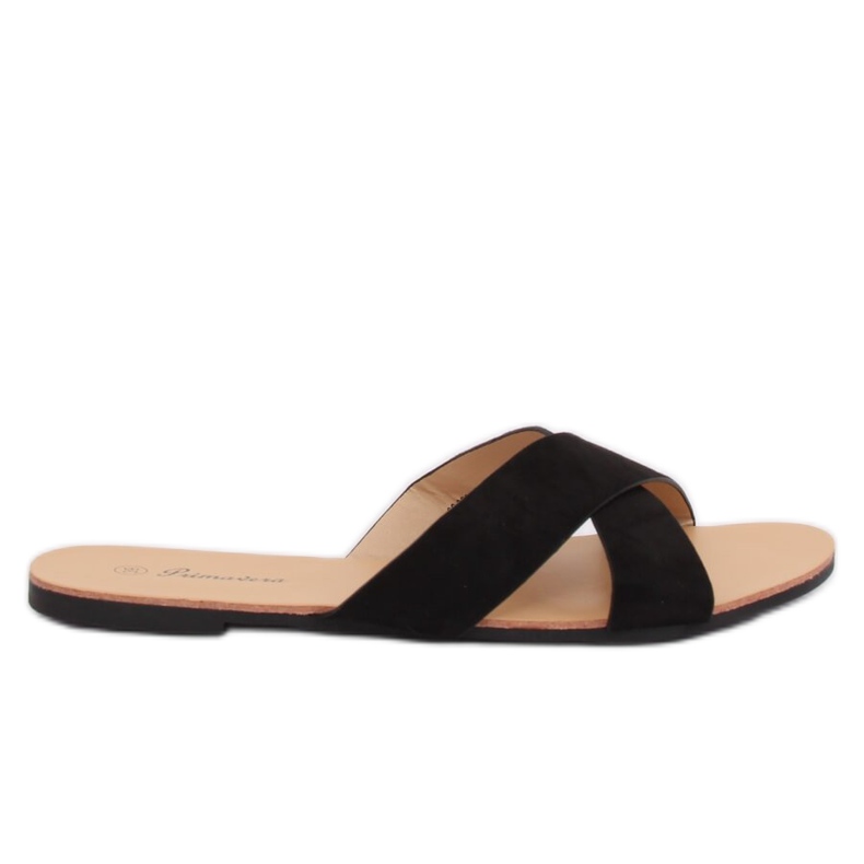 Black women's black slippers 930 Black