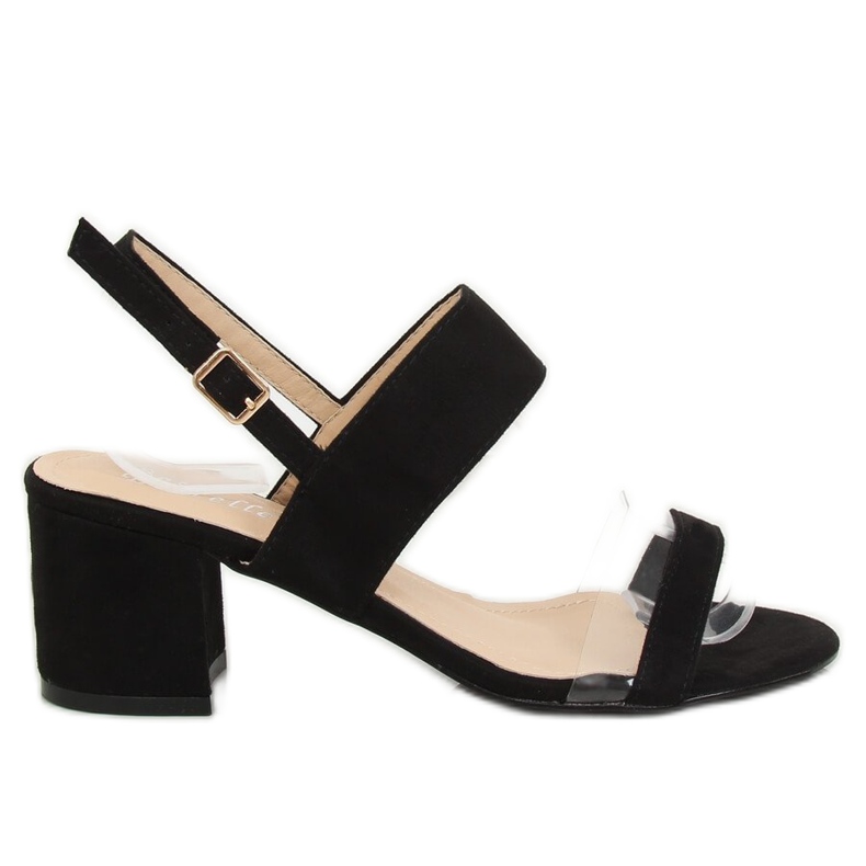 Black high-heeled sandals 660-1 / SA-2 Black