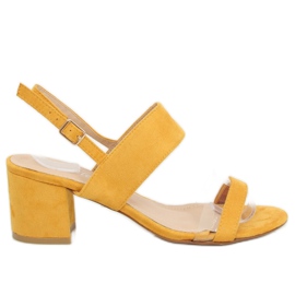 Yellow high-heeled sandals 660-1 / SA-2 Yellow