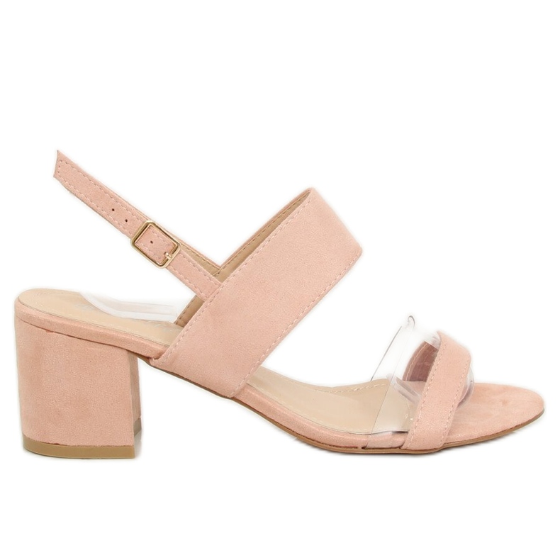 Pink high-heeled sandals 660-1 / SA-2 Pink Pink high-heeled sandals 660-1 / SA-2 Pink