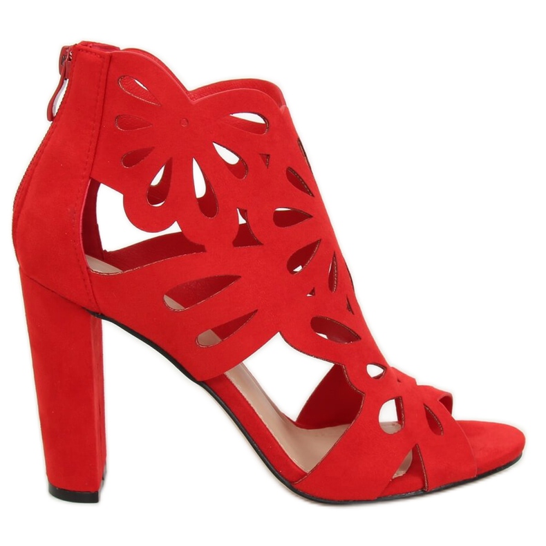 Red openwork boots AT-0657-L Red