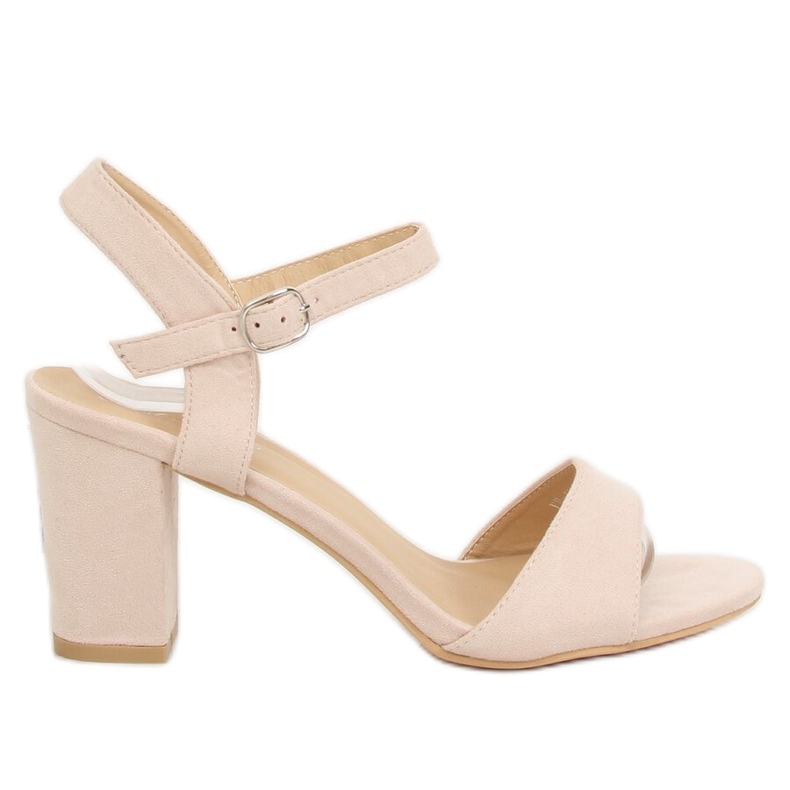 Beige sandals on the post FH-3M25 Beige