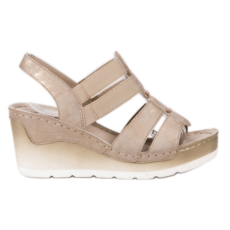 Goodin Comfortable wedge sandals yellow