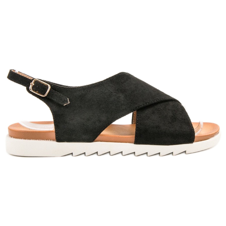 Primavera Suede Closed Sandals black