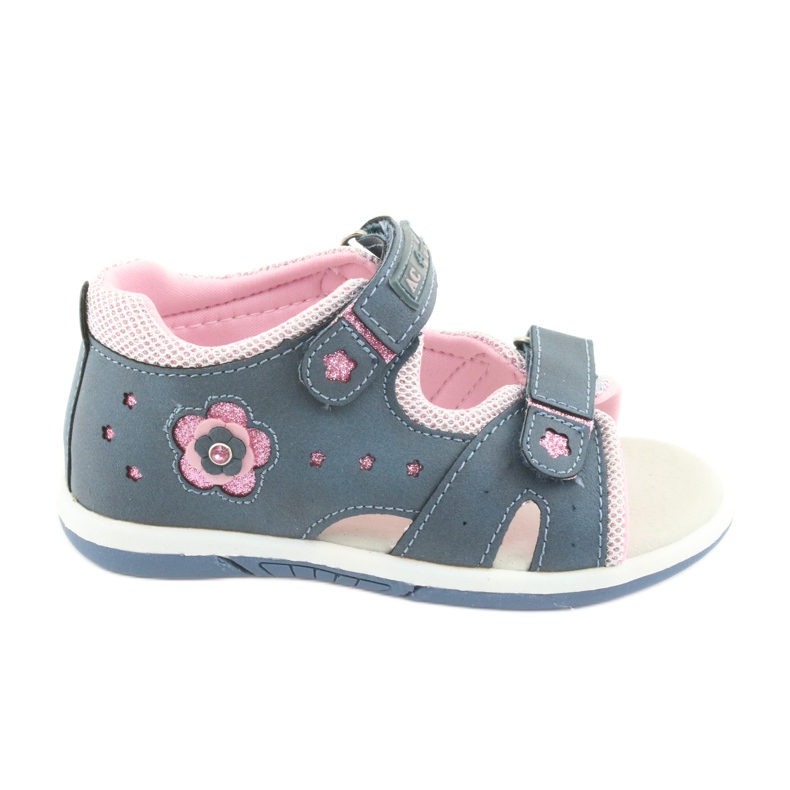 American Club DR20 denim girls' sandals blue pink American Club DR20 denim girls' sandals blue pink