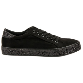 SHELOVET Sneakers With Glitter Sole black SHELOVET Sneakers With Glitter Sole black