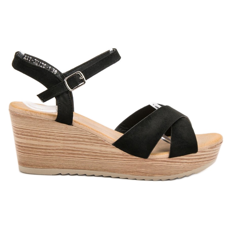 Best Shoes Light Suede Sandals black