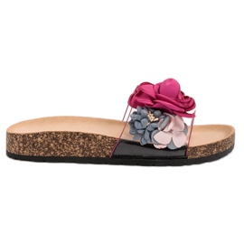 Super Me Slippers With Flowers purple multicolored