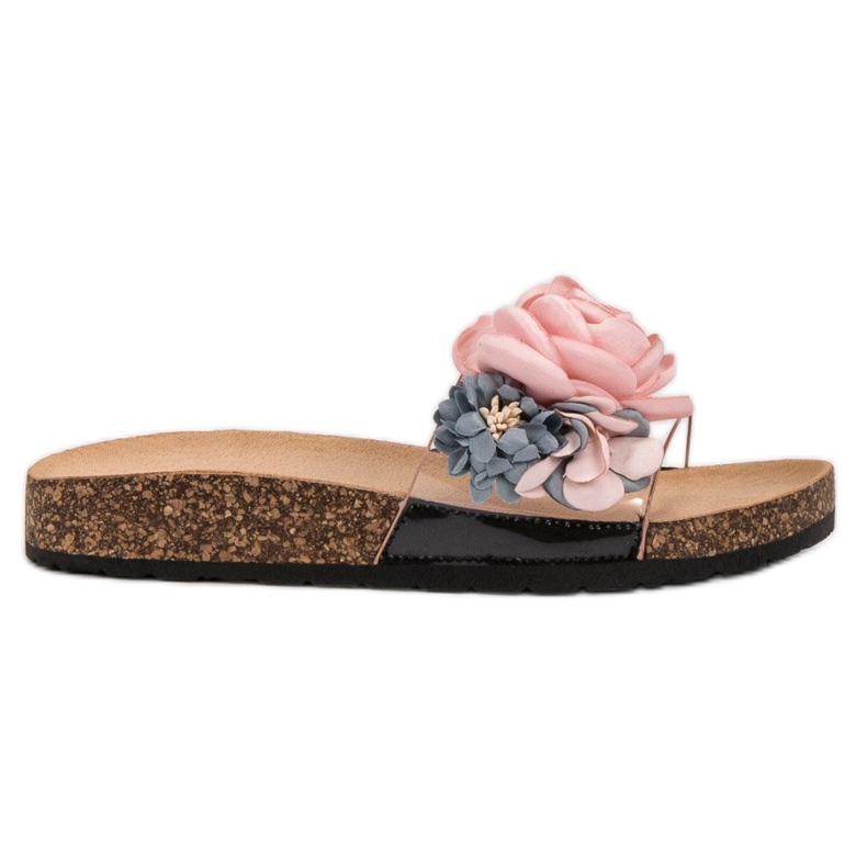 Super Me Slippers With Flowers pink