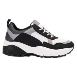 SHELOVET Fashionable Sneakers white black grey