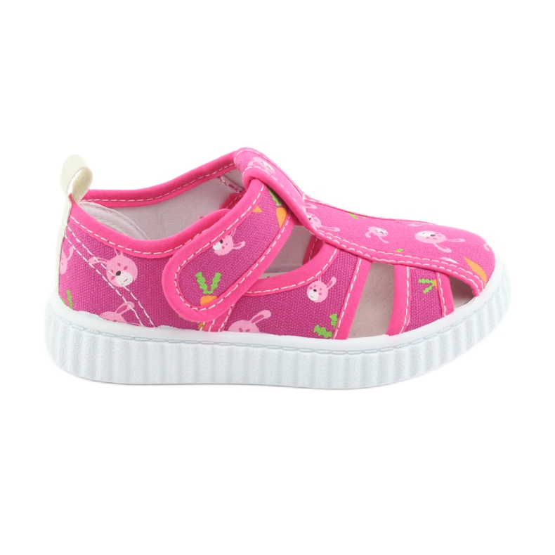American Club children's shoes with velcro pink TEN 32/19 white