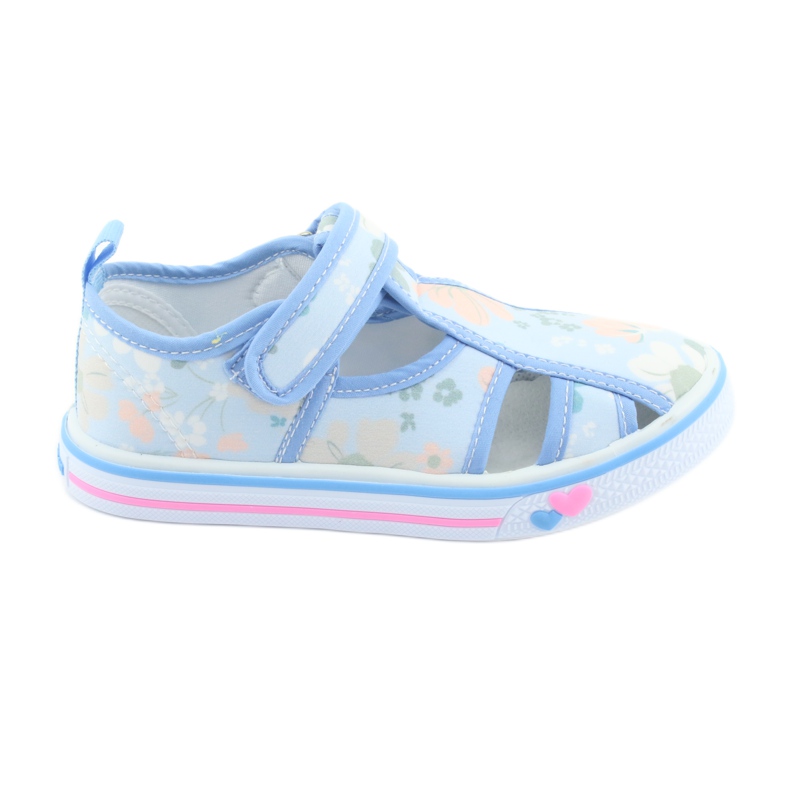 American Club children's shoes velcro blue TEN 27/19 white green American Club children's shoes velcro blue TEN 27/19 white green