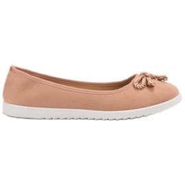 Comer Suede ballerinas pink