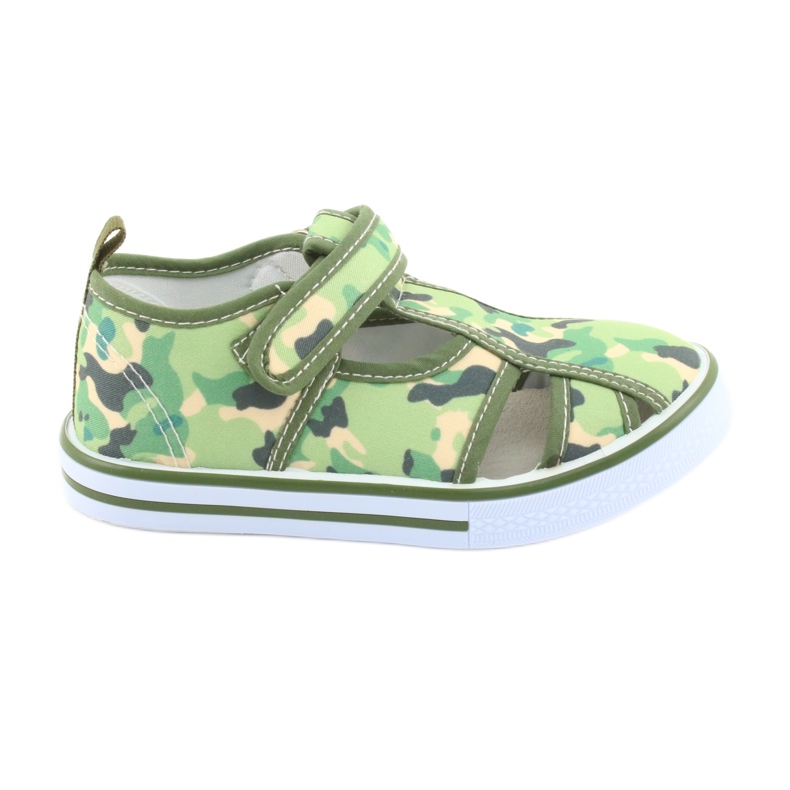 American Club children's shoes with velcro green camo TEN 27/19 brown grey