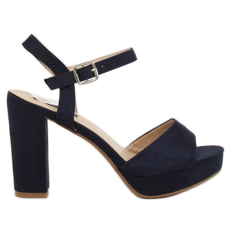 Sandals on the platform YL96095 Navy navy blue
