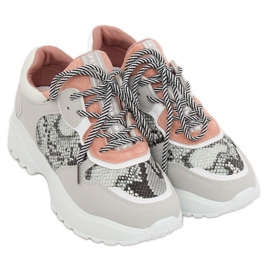 Gray BL170P Snake Skin sports shoes pink grey